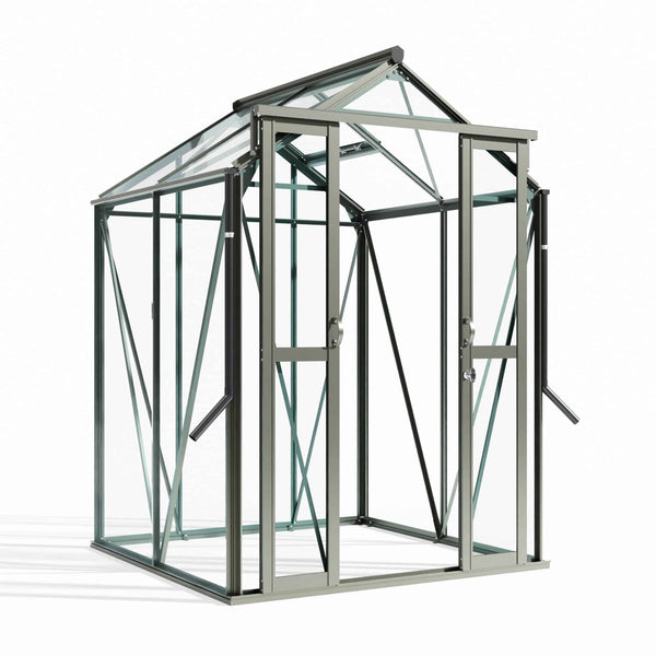 Royal Well Tuinkas Anne I – kleur ‘Groengrijs RAL7009’ met 3mm veiligheidsglas (inclusief fundament)