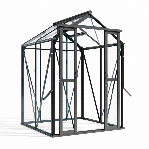 Royal Well Tuinkas Anne I – kleur ‘Zwart RAL 9005’ met 3mm veiligheidsglas (inclusief fundament)