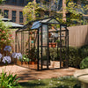 Royal Well Tuinkas Anne II – kleur ‘Zwart RAL 9005’ met 3mm veiligheidsglas (inclusief fundament)