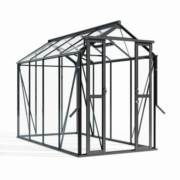 Royal Well Tuinkas Anne III – kleur ‘Zwart RAL 9005’ met 3mm veiligheidsglas (inclusief fundament)