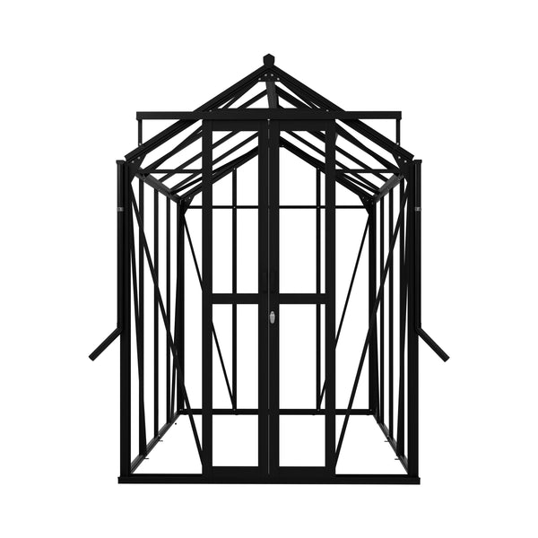 Royal Well Tuinkas Anne III – kleur ‘Zwart RAL 9005’ met 3mm veiligheidsglas (inclusief fundament)