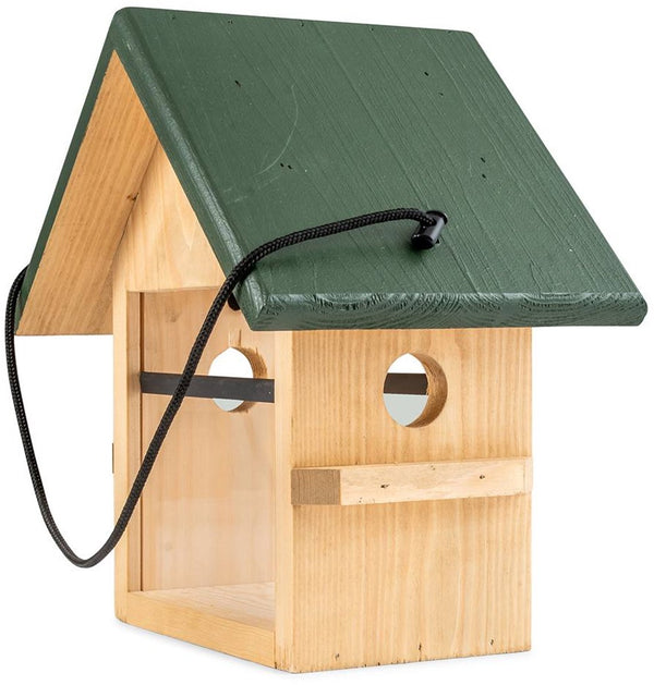 Hängendes Futterhaus Breda – Vogelhaus aus Holz für kleine Gartenvögel