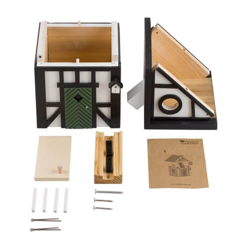 Multiholk Korsvirke Svart Plus birdhouse/feeder