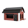 Foderlada red barn bird feeder