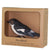 Vogel-Figur Trauerschnäpper – Handgeschnitzter Deko-Vogel aus Holz | DecoBird Wildlife Garden