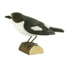 Vogel-Figur Trauerschnäpper – Handgeschnitzter Deko-Vogel aus Holz | DecoBird Wildlife Garden