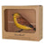 Figurine d'oiseau Bruant jaune – Oiseau décoratif en bois sculpté à la main | DecoBird Wildlife Garden