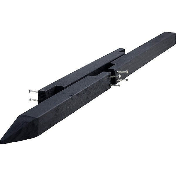 Three-part pole black