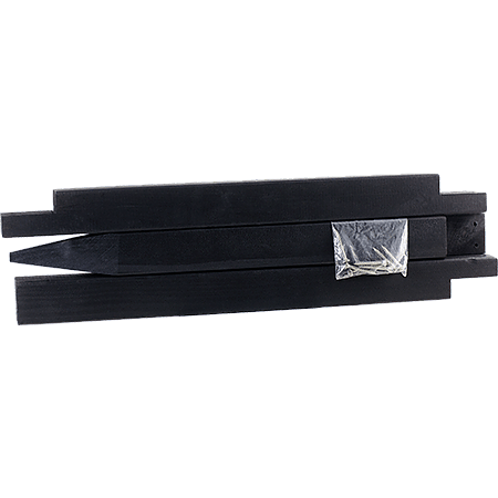 Three-part pole black