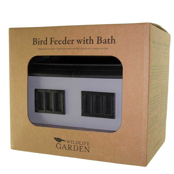 Wildlife Garden - Vogelhäuschen mit Badewanne, grau