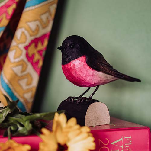 DecoBird Schwarz-rosa Fliegenfänger
