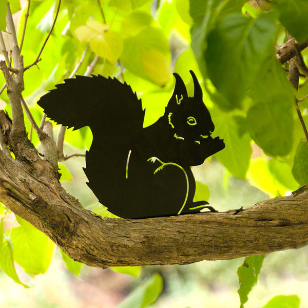 Silhouette - Eating squirrel