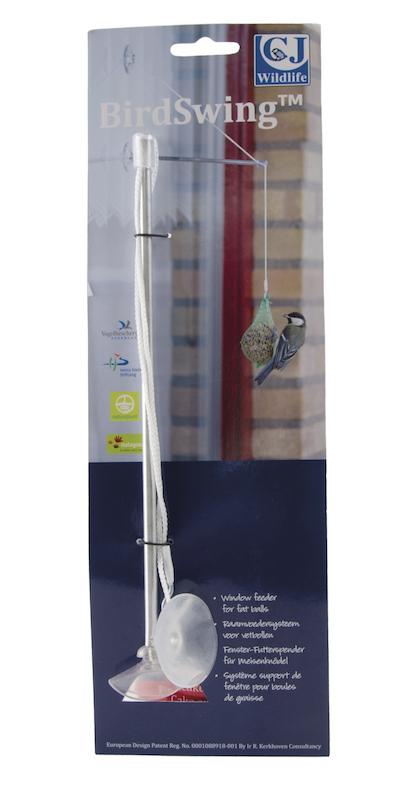 Suspension pour fenêtre avec ventouse BirdSwing – Aluminium | CJ Wildlife