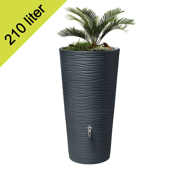 2-in-1 regenton Nature 210 liter grafiet
