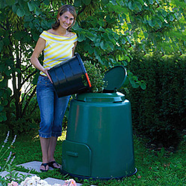 Compostvat 280 liter groen met beluchtingsplaat detail