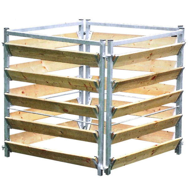 Compostbak hout/metaal 100 x 100 cm