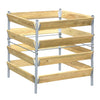 Compostbak hout/metaal 90 x 90 cm