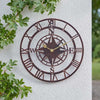 Compass klok 60cm brons