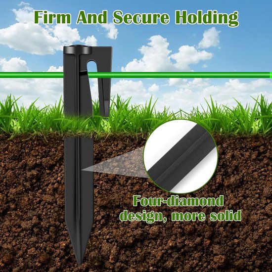 40 Stuks Gronddoekpennen - Grondnagels - 8.5*2 Cm - Draadpennen / Haringen - Grondpennen Voor Grensdraad - Compatibel Met De Meeste Merken - Geschikt Voor Het Bevestigen Van Robotmaaierkabels - Accessoires Voor Robotgrasmaaiers