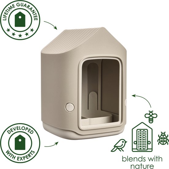 Cosy vogelhuisje paddenstoel beige