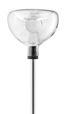 Glass bird feeder with bird bath