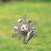 Snowflake fat ball holder silver