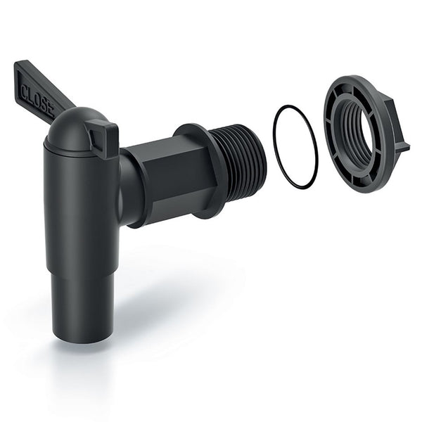 Snelloopkraan 3/4" zwart