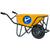 Stratenmakerskruiwagen HDPE 90 liter geel