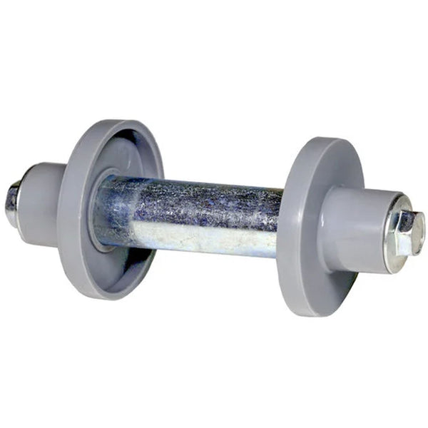 Kruiwagen wielas 13 cm met bouten en beschermdoppen