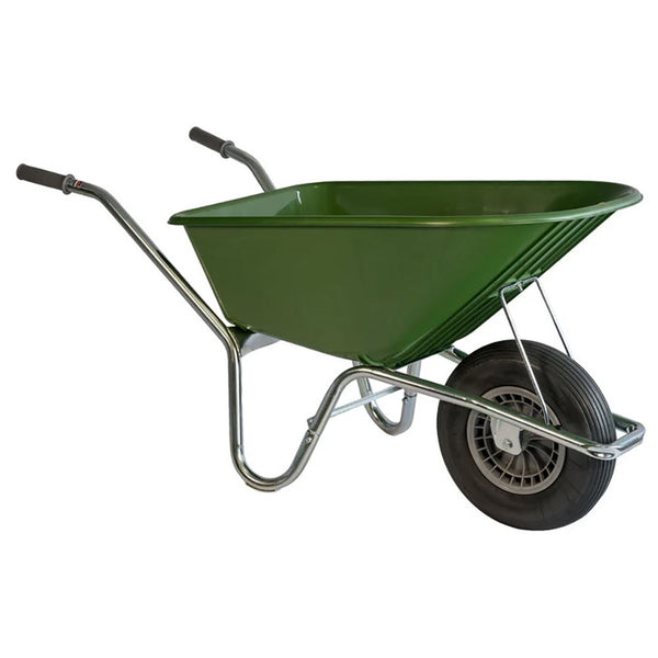 Kruiwagen Tuin Premium 100 liter grasgroen met antilekband