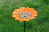Vogelvoederschaal Gerbera op tuinsteker – oranje, 72 cm