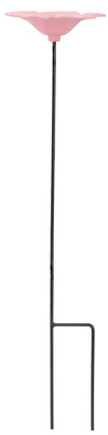 Vogelvoederschaal Malva op tuinsteker – roze, 72 cm