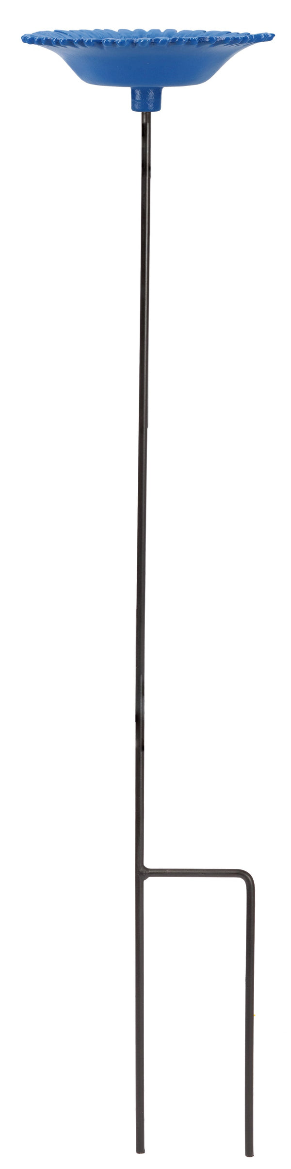 Vogelvoederschaal Korenbloem op tuinsteker – blauw, 72 cm