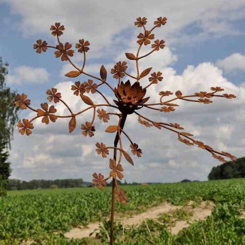 RUST - Cortenstahl-Spinner Kleeblatt/Blatt 
