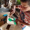 Nell nest box construction kit half open 