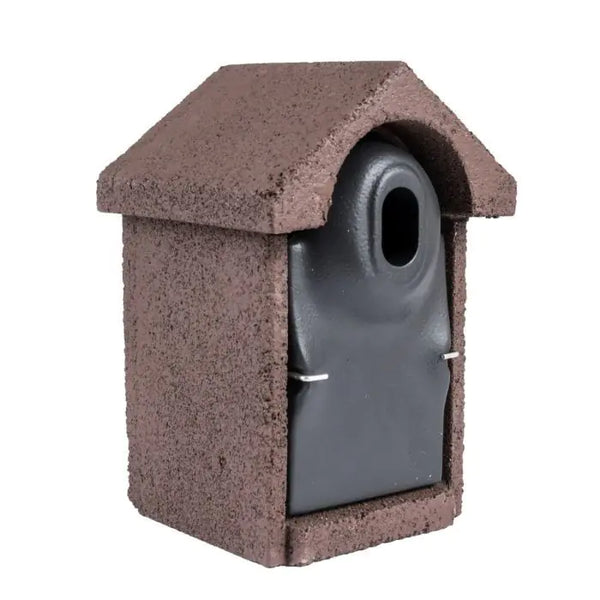 Nest box Bilbao WoodStone brown oval entrance hole 