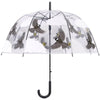 Regenschirm transparent 2-seitig Vogel
