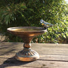 Vogelbad aus gealtertem Metall L