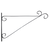 Hanging basket hook with curl XL