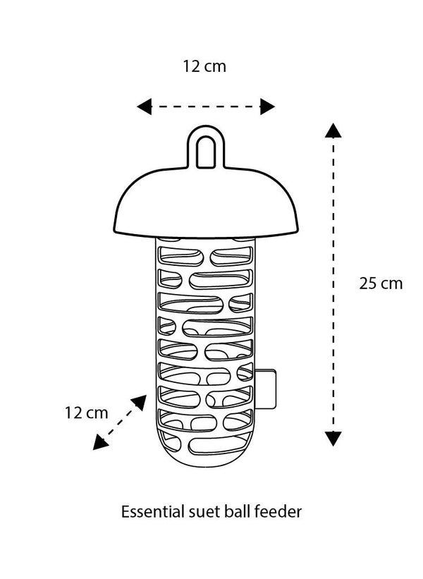Essential vetbolhouder sfeerbeeld met tuinvogel