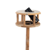 Vogelhäuschen Eiche schwarzes Dach + Silo