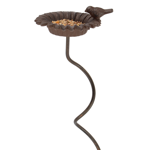 Vogelbad op Plantensteun Spiraal – 2-in-1 | Esschert Design