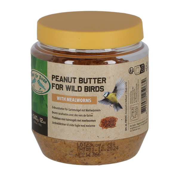 Bird peanut butter with mealworms
