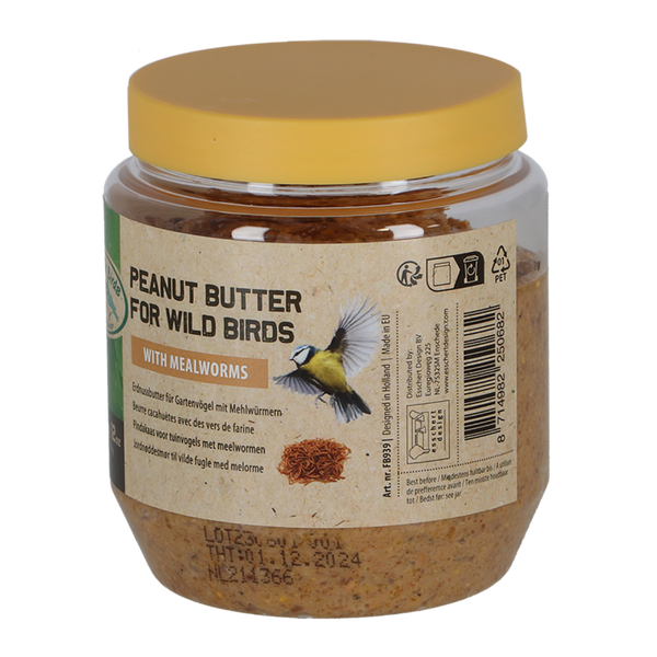 Bird peanut butter with mealworms