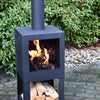 Terraskachel met houtopslag