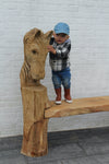 Skulpturen Bank Pferd