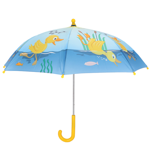 Esschert Design Kinderparaplu “Panorama Eenden” – Transparante paraplu Ø 68 cm