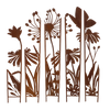 Esschert Design Trellis 5‑delig Bloemen – Metalen plantensteun bloemenmotief, 87 × 1,5 × 117,2 cm (PY186)