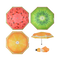 Opvouwbare paraplu fruit assorti