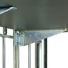Balkon klaptafel, HPL tafelblad, halfrond, antraciet 40 x 60 cm